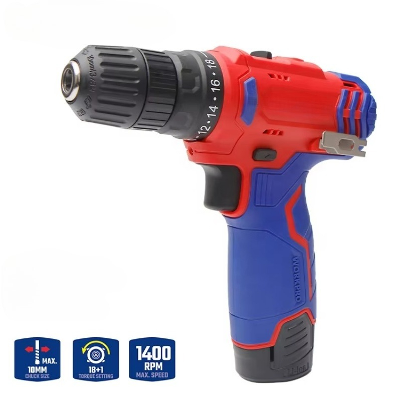 Power Drill Cordless - 12V 10mm Akku-Bohrschrauber Kabelloses Elektrowerkzeug mit