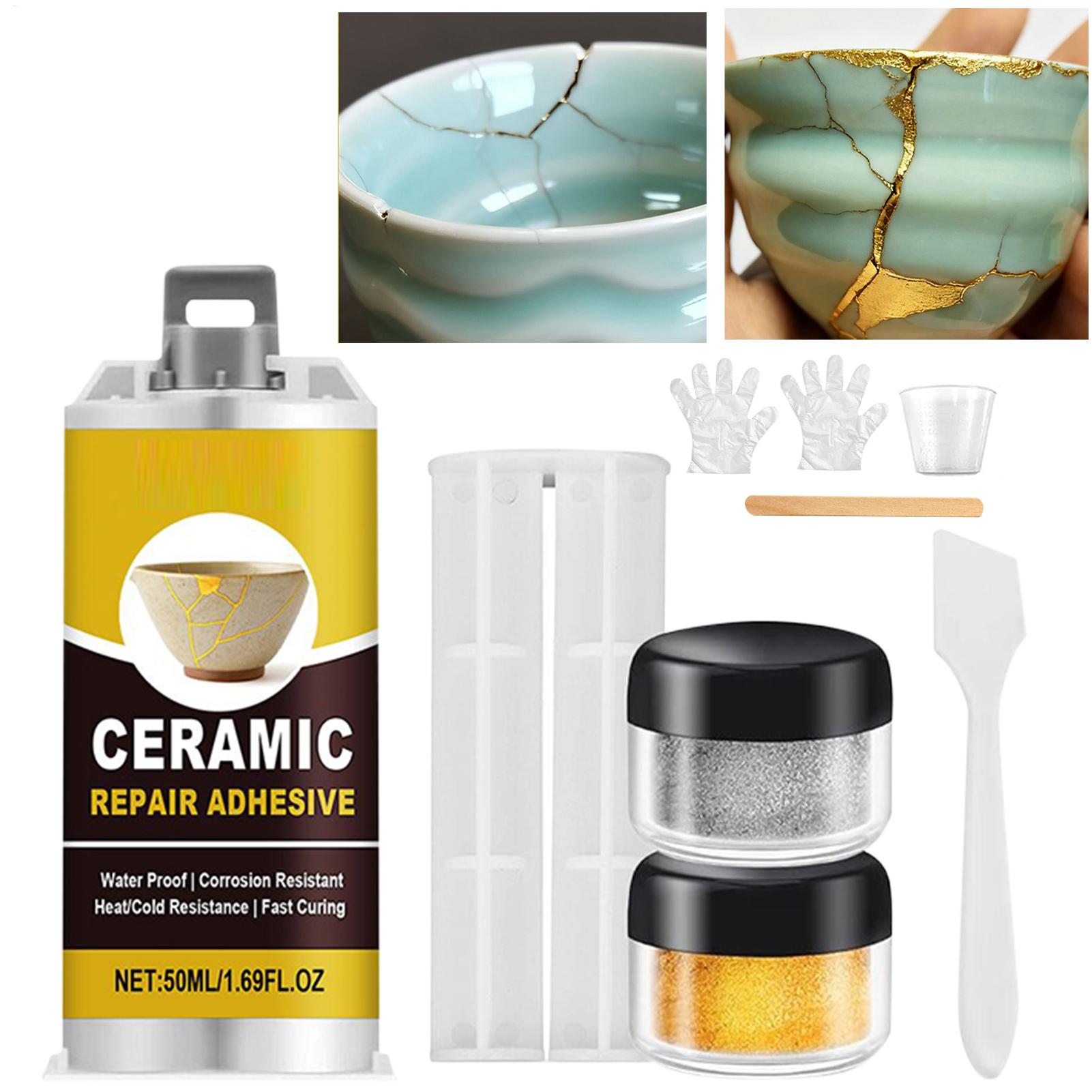 Tile Grout Repair - Japanisches Kintsugi-Keramik-Reparaturset, lebensmittelechter Goldkleber, für die