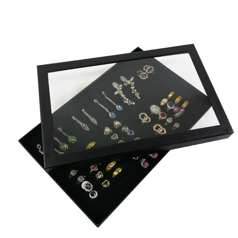 Home Improvement Outlet Stores - Schwarze Hundert-Ring-Display-Box mit sichtbarem transparentem Deckel