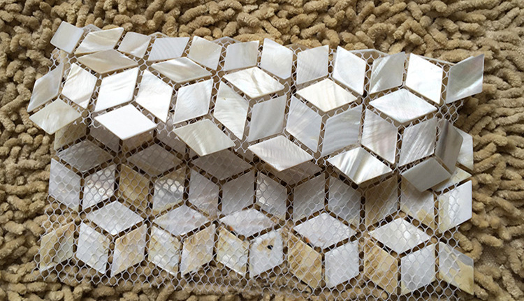 Raute weiße Muschel Mosaikflie – Tv Home Improvement Bewertung und Preis